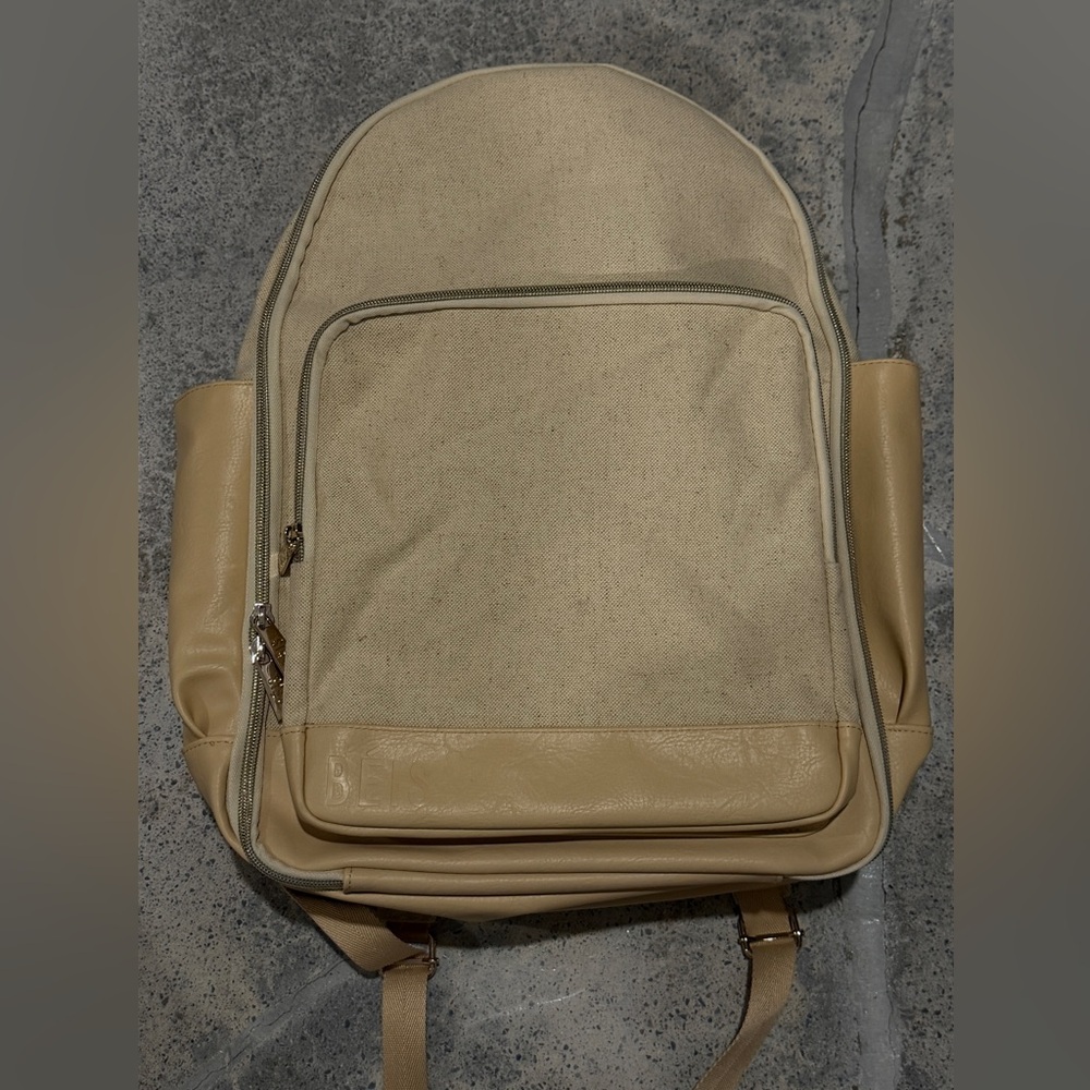 BEIS Travel Backpack Beige NWOT